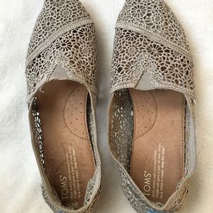 Toms Crochet Classic Slip On Gray Size 10w